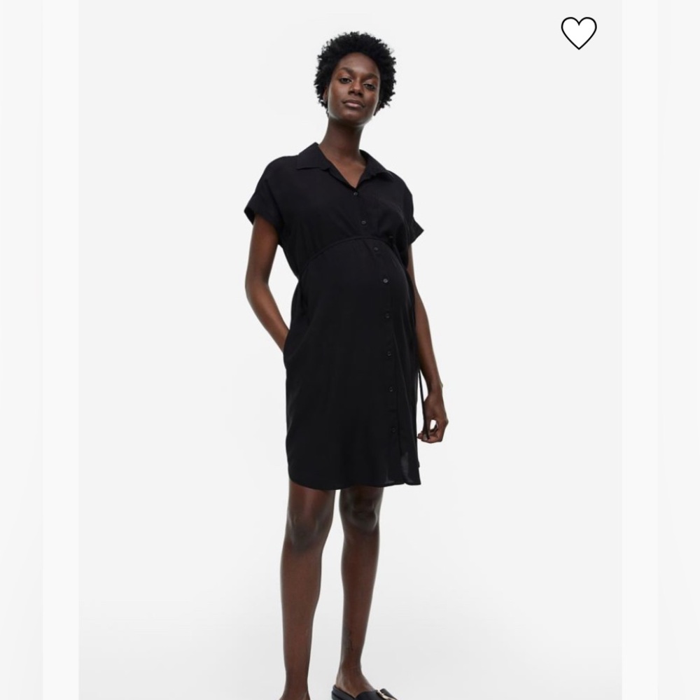 MATERNITY Tie-belt Shirt Dress size: small